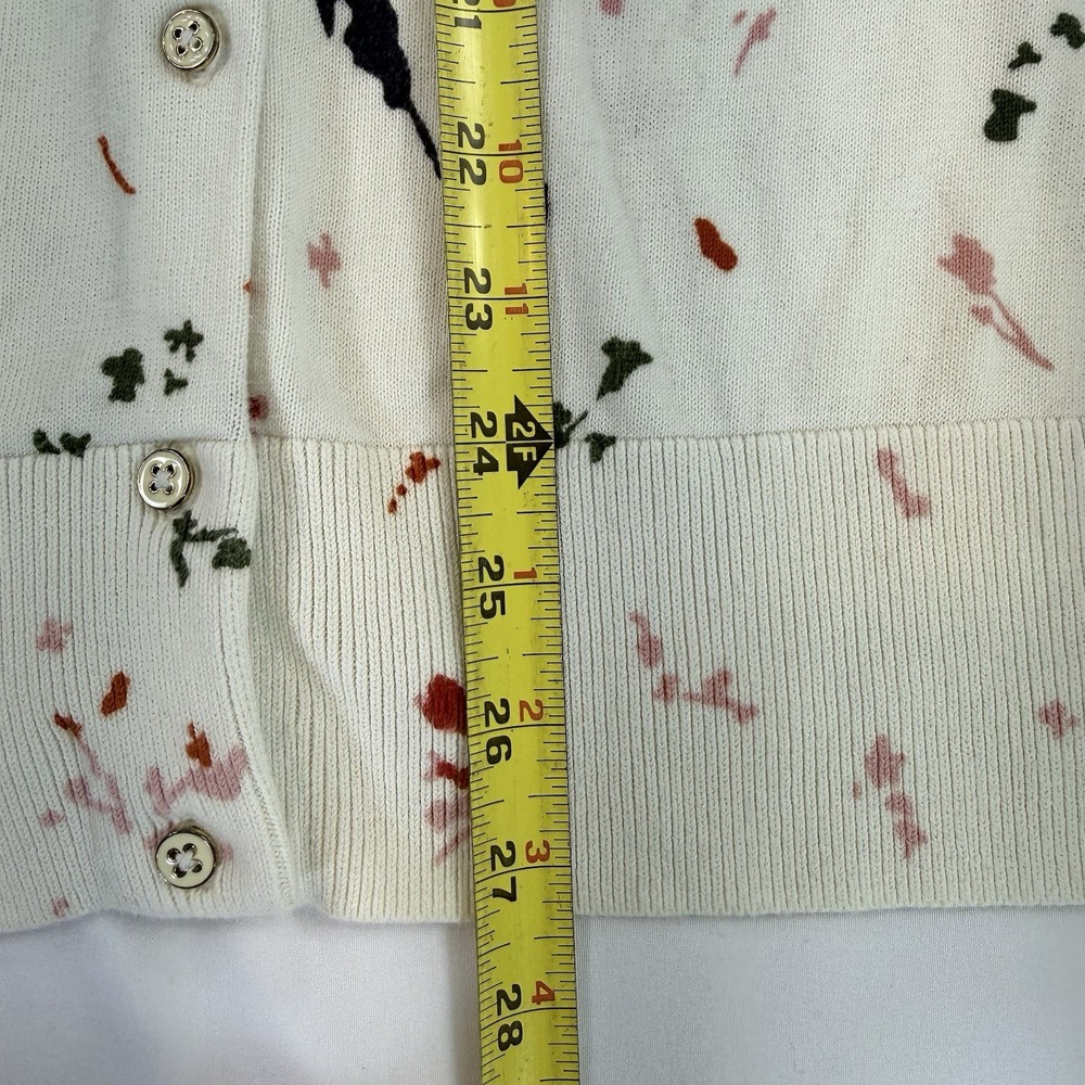 Lands' End Women's 3X Floral Button Front Cardigan Sweater Supima Cotton Cottage - Picture 6 of 9